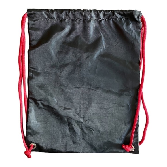 HUNTER | Unisex | Cinch Bag | Drawstring Backpack | Gym Bag | Black & Red - Picture 4 of 4